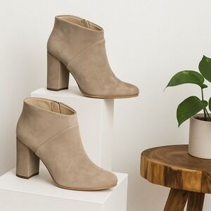Steve Madden Booties Taupe Ankle Women 9 Quiet Luxury Coastal Fall Boho Western